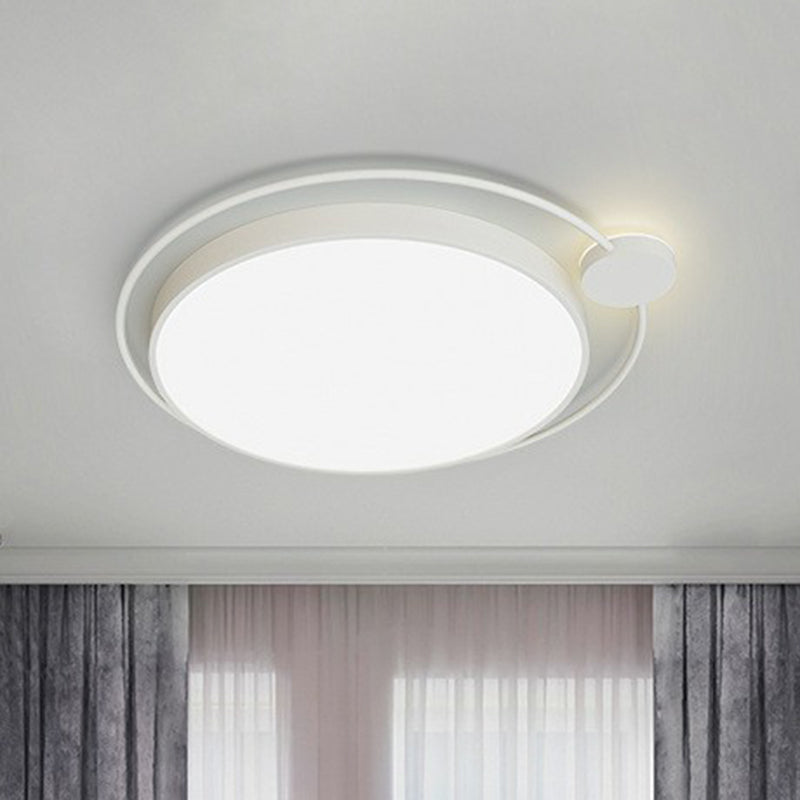 Circular Bedroom LED Flush Mount Light Acrylic Simplicity Flush Mount Ceiling Light White Clearhalo 'Ceiling Lights' 'Close To Ceiling Lights' 'Close to ceiling' 'Flush mount' Lighting' 2217420