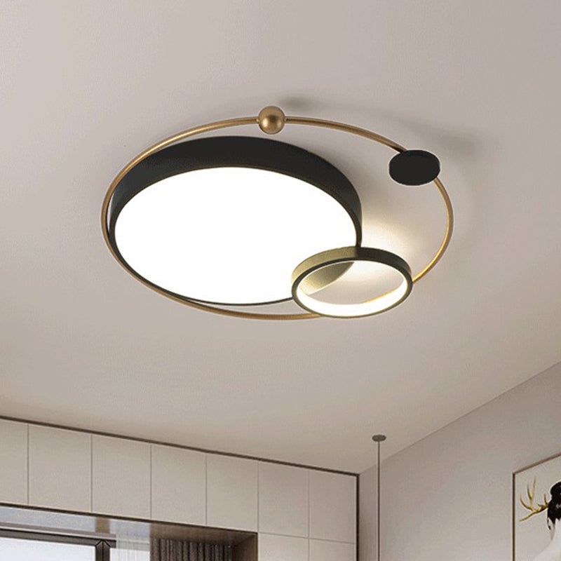 Planet Shaped Flush Light Modern Style Metal Bedroom LED Flush Ceiling Light Fixture Clearhalo 'Ceiling Lights' 'Close To Ceiling Lights' 'Close to ceiling' 'Flush mount' Lighting' 2217427