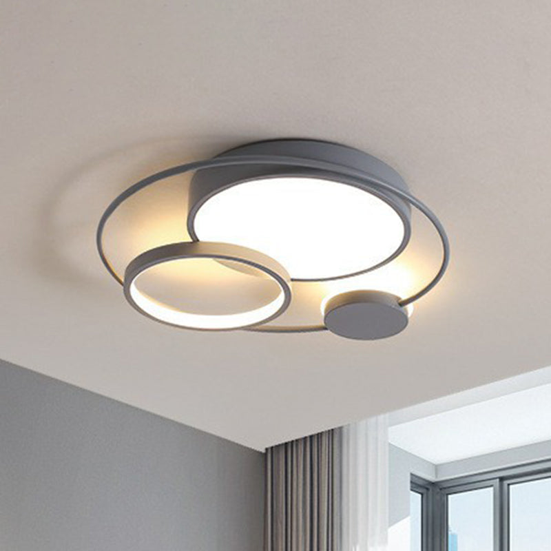 Acrylic Circular Flush Mount Lighting Minimalist LED Flush Mount Fixture for Bedroom Clearhalo 'Ceiling Lights' 'Close To Ceiling Lights' 'Close to ceiling' 'Flush mount' Lighting' 2217430