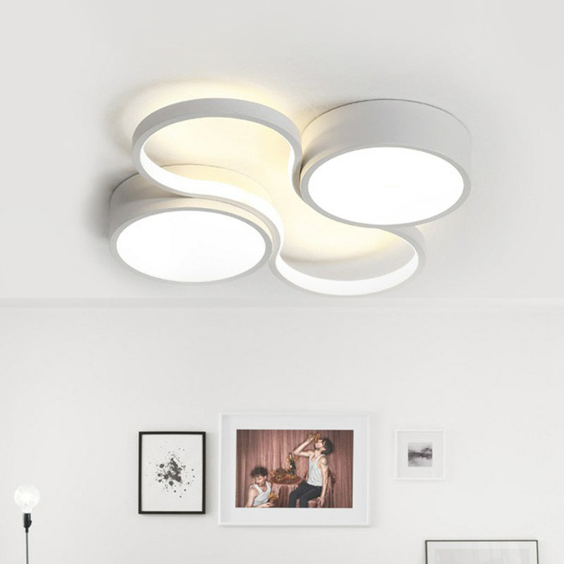 Circular Study Room LED Flush Mount Light Acrylic Simplicity Flush Mount Ceiling Light White Clearhalo 'Ceiling Lights' 'Close To Ceiling Lights' 'Close to ceiling' 'Flush mount' Lighting' 2217533