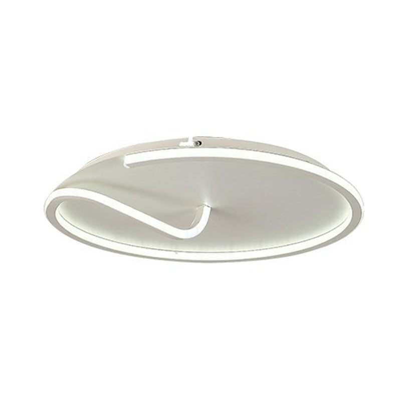 Circular Flush Mount Lighting Minimalist Aluminum Study Room LED Flush Mount Fixture White Clearhalo 'Ceiling Lights' 'Close To Ceiling Lights' 'Close to ceiling' 'Flush mount' Lighting' 2217577