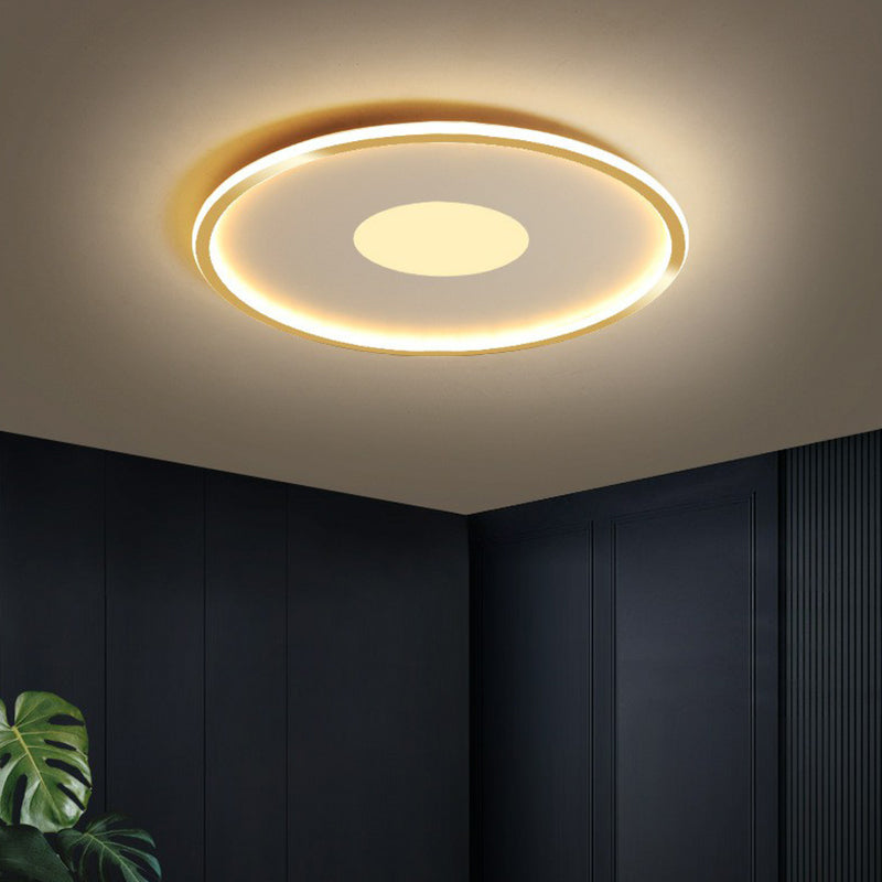 Acrylic Extra-Thin Round LED Flush Mount Modern Flushmount Ceiling Light for Living Room Gold Clearhalo 'Ceiling Lights' 'Close To Ceiling Lights' 'Close to ceiling' 'Flush mount' Lighting' 2217581