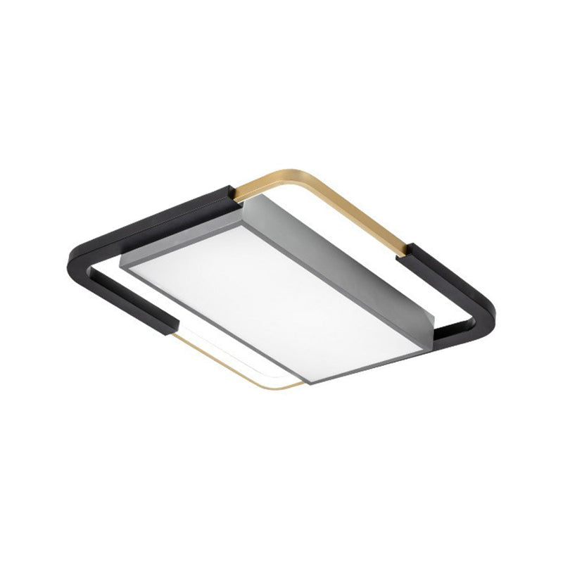 Geometric Acrylic LED Flush Mount Light Simplicity Gold-Black Flush Mount Ceiling Light Clearhalo 'Ceiling Lights' 'Close To Ceiling Lights' 'Close to ceiling' 'Flush mount' Lighting' 2217653