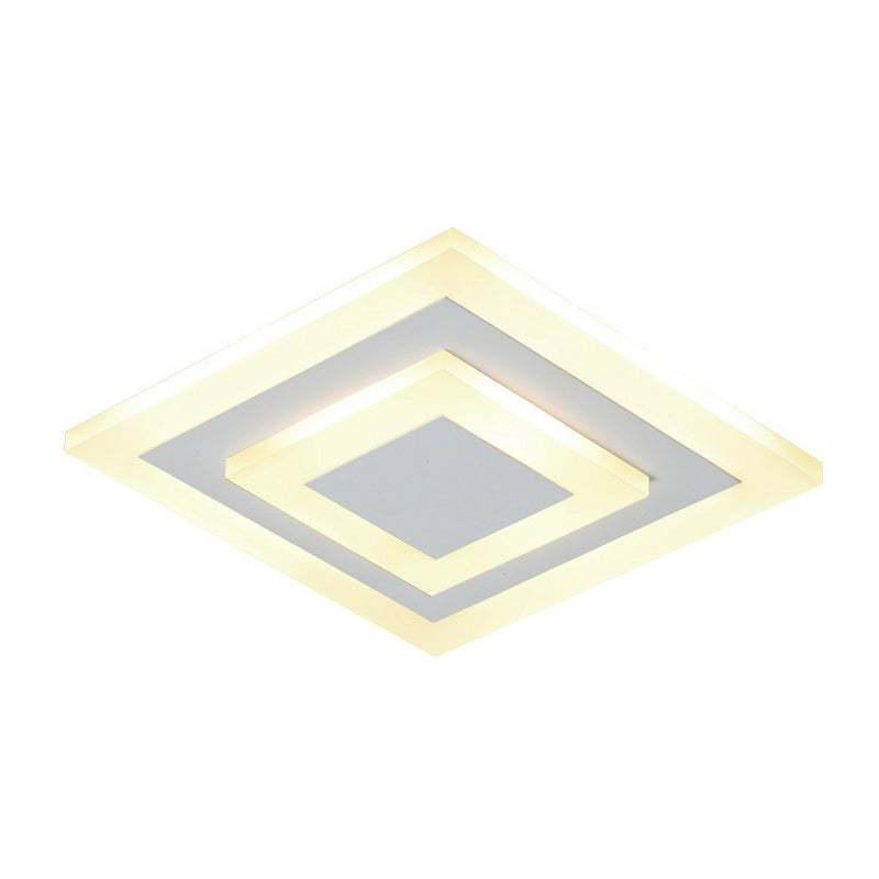 Geometric Corridor Flush Light Acrylic Modern Style LED Flush Ceiling Light Fixture Clearhalo 'Ceiling Lights' 'Close To Ceiling Lights' 'Close to ceiling' 'Flush mount' Lighting' 2217732