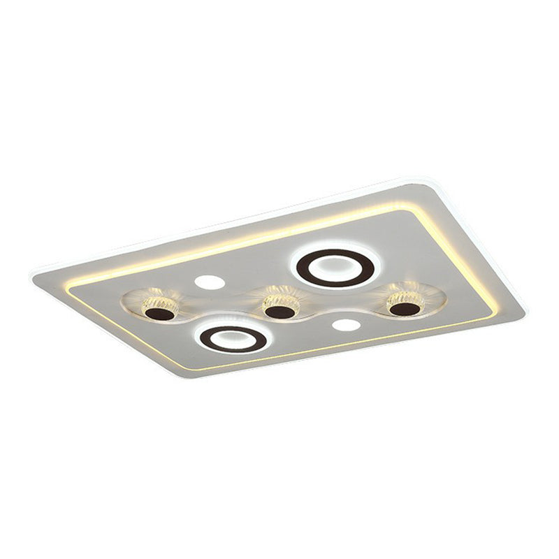 Rectangular Acrylic Flush Light Modern Style White LED Flush Ceiling Light Fixture Clearhalo 'Ceiling Lights' 'Close To Ceiling Lights' 'Close to ceiling' 'Flush mount' Lighting' 2217758