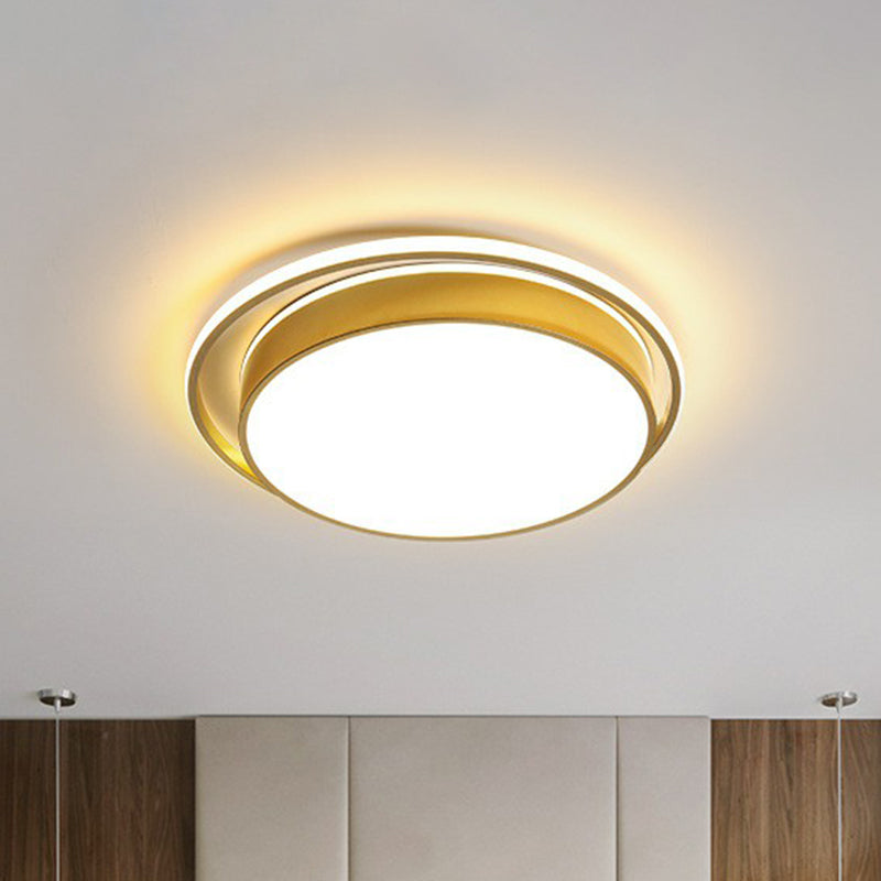 Metallic Geometric Flush Light Modern Style Gold LED Flush Ceiling Light Fixture for Bedroom Gold 10