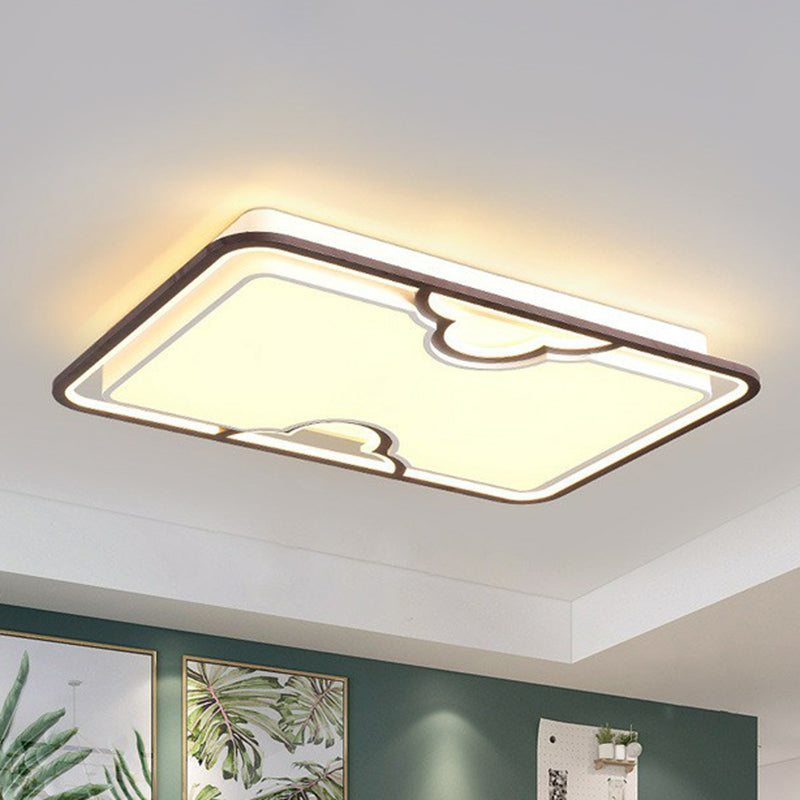 Nordic Rectangular Flush Ceiling Light Acrylic Living Room LED Flush Mount Lighting Fixture Clearhalo 'Ceiling Lights' 'Close To Ceiling Lights' 'Close to ceiling' 'Flush mount' Lighting' 2217812