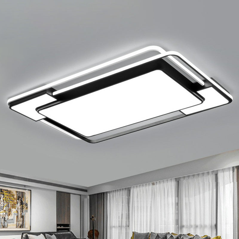 Modern Splicing LED Flush Mount Acrylic Living Room Flushmount Ceiling Light in Black Clearhalo 'Ceiling Lights' 'Close To Ceiling Lights' 'Close to ceiling' 'Flush mount' Lighting' 2217867