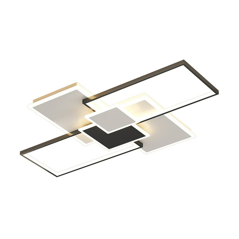 Splicing Rectangle LED Flush Mount Light Simplicity Acrylic Living Room Flush Mount Ceiling Light Clearhalo 'Ceiling Lights' 'Close To Ceiling Lights' 'Close to ceiling' 'Flush mount' Lighting' 2217945