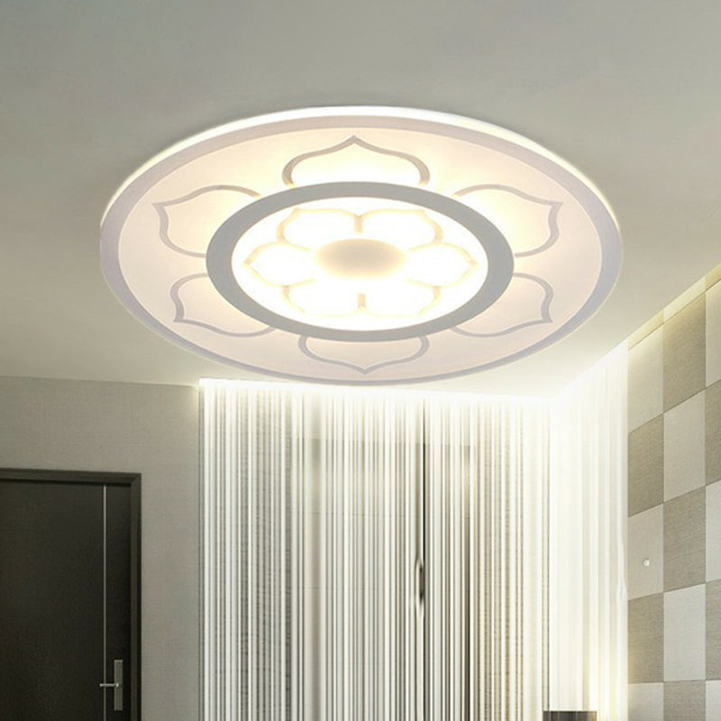 Circular Acrylic LED Flush Mount Light Simplicity Clear Flush Mount Ceiling Light for Bedroom Clearhalo 'Ceiling Lights' 'Close To Ceiling Lights' 'Close to ceiling' 'Flush mount' Lighting' 2218072