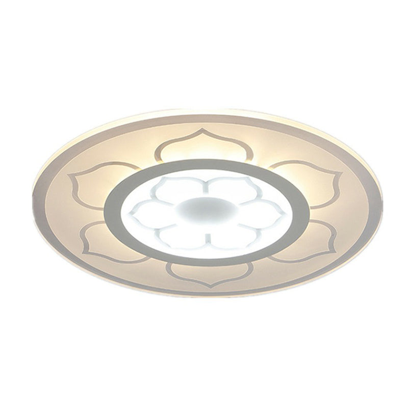 Circular Acrylic LED Flush Mount Light Simplicity Clear Flush Mount Ceiling Light for Bedroom Clearhalo 'Ceiling Lights' 'Close To Ceiling Lights' 'Close to ceiling' 'Flush mount' Lighting' 2218073