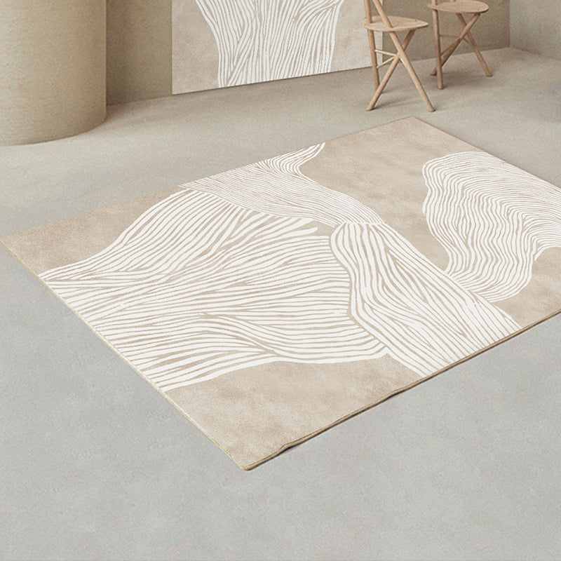 Creative Decoration Rug Apricot Abstract Printed Area Carpet Polypropylene Non-Slip Backing Pet Friendly Rug Clearhalo 'Area Rug' 'Rug' 2225300