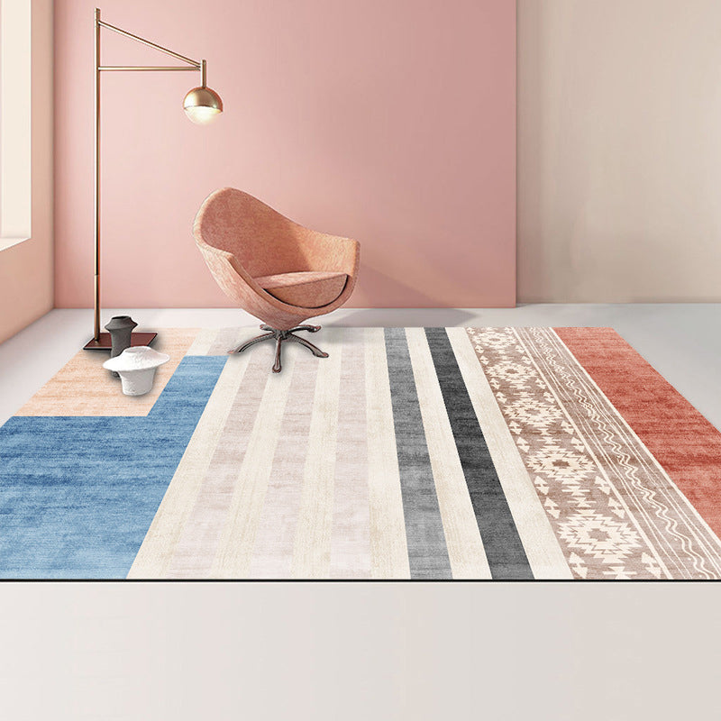 Casual Colorblock Rug Multi-Color Polyster Area Carpet Non-Slip Backing Easy Care Indoor Rug for Home Decor Clearhalo 'Area Rug' 'Rug' 2225423