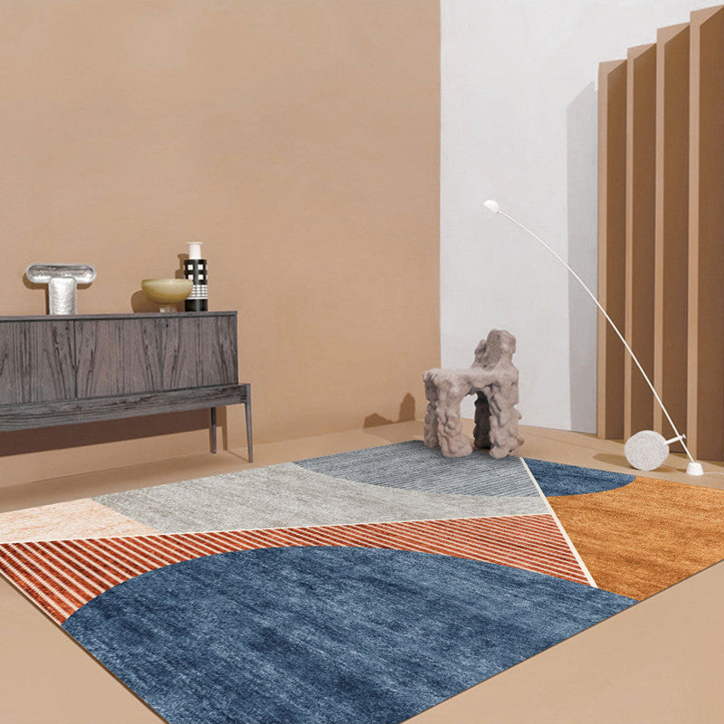 Modern Living Room Rug Morandi Color Colorblock Area Carpet Synthetics Non-Slip Washable Rug Clearhalo 'Area Rug' 'Rug' 2225494