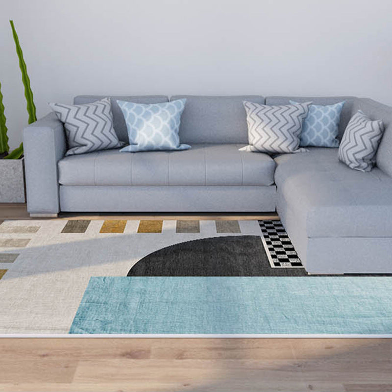 Morandi Color Colorblock Rug Polypropylene Southwestern Rug Stain-Resistant Anti-Slip Backing Carpet for Room Clearhalo 'Area Rug' 'Rug' 2225507