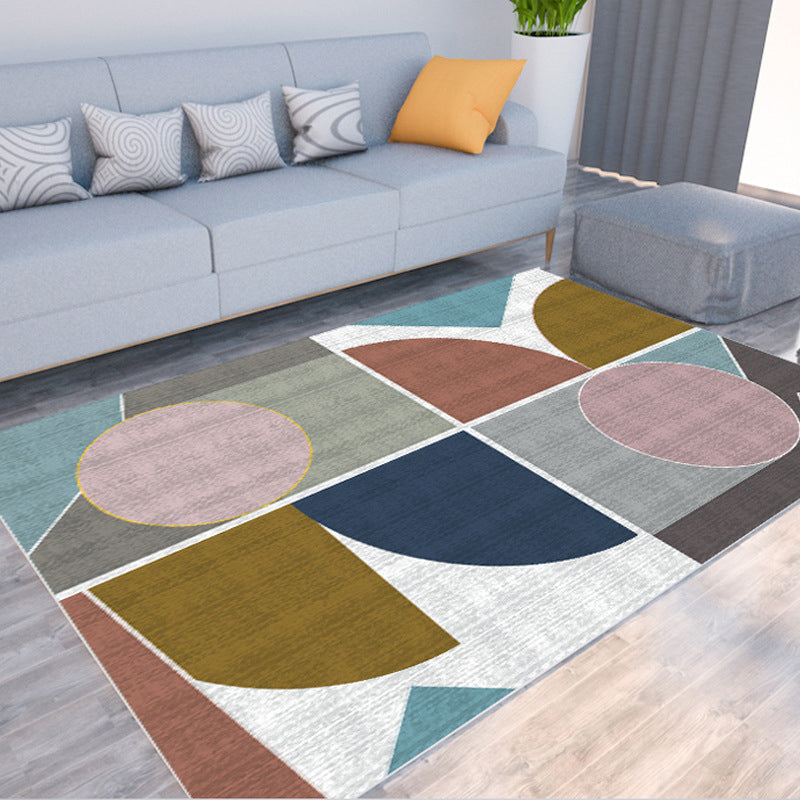 Morandi Color Colorblock Rug Polypropylene Southwestern Rug Stain-Resistant Anti-Slip Backing Carpet for Room Clearhalo 'Area Rug' 'Rug' 2225508
