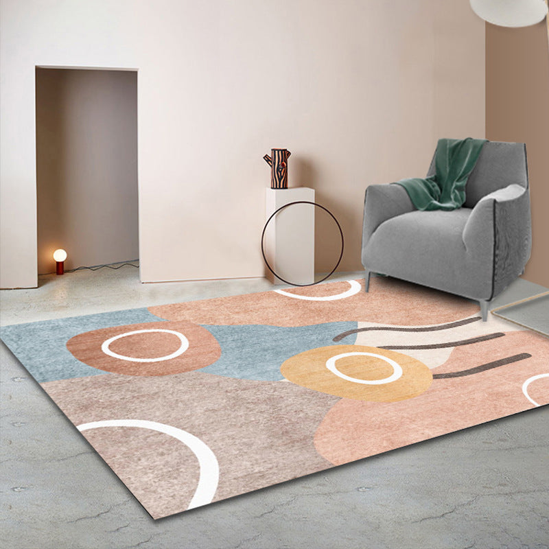 Simple Color Block Rug Multi-Color Polyster Area Carpet Non-Slip Backing Machine Washable Rug for Bedroom Clearhalo 'Area Rug' 'Rug' 2225536