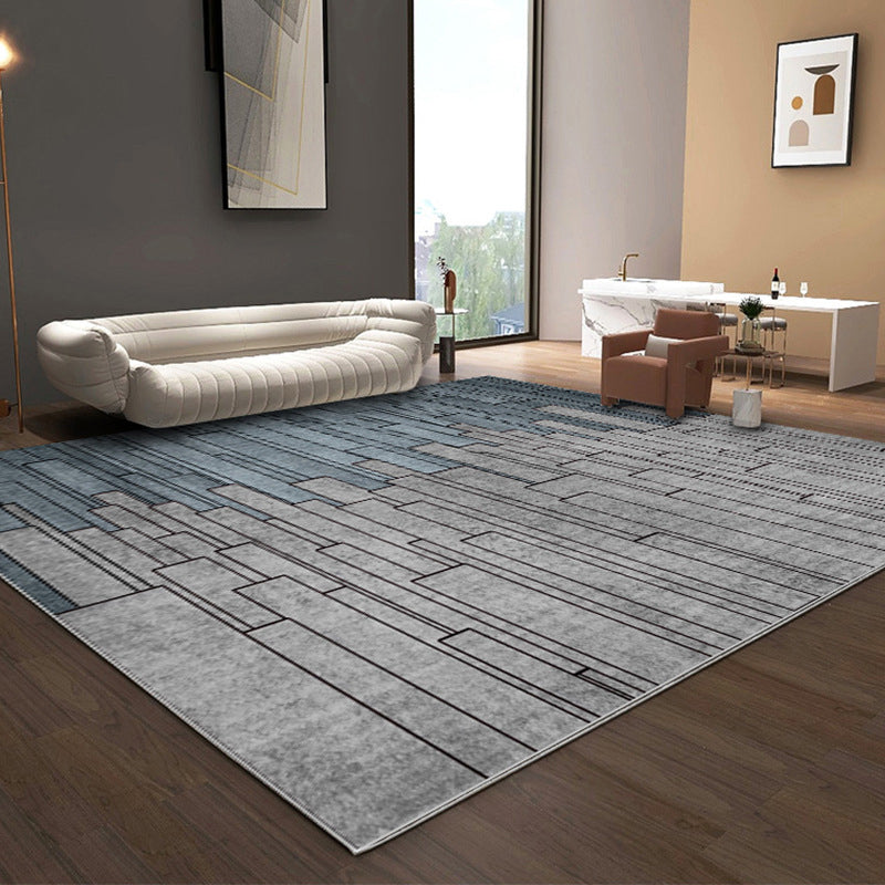 Simple Color Block Rug Multi-Color Polyster Area Carpet Non-Slip Backing Machine Washable Rug for Bedroom Clearhalo 'Area Rug' 'Rug' 2225540