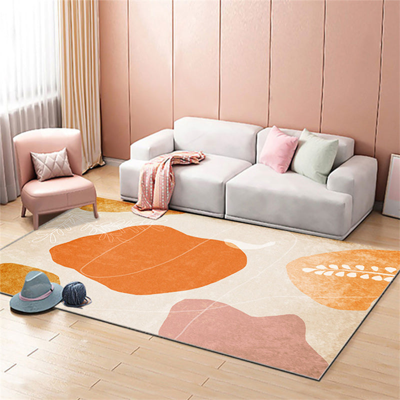 Multi-Color Living Room Rug Relaxing Colorblock Indoor Rug Polypropylene Anti-Slip Pet Friendly Carpet Orange Clearhalo 'Area Rug' 'Rug' 2225559