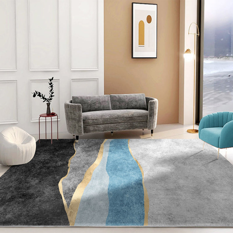 Luxe Colorblock Rug Multi Colored Cotton Blend Carpet Anti-Slip Backing Easy Care Rug for Room Clearhalo 'Area Rug' 'Rug' 2225578