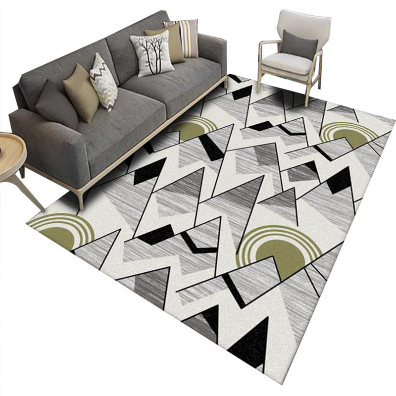 Modern Living Room Rug Multi Color Colorblock Area Carpet Polyster Non-Slip Machine Washable Rug Clearhalo 'Area Rug' 'Rug' 2225596