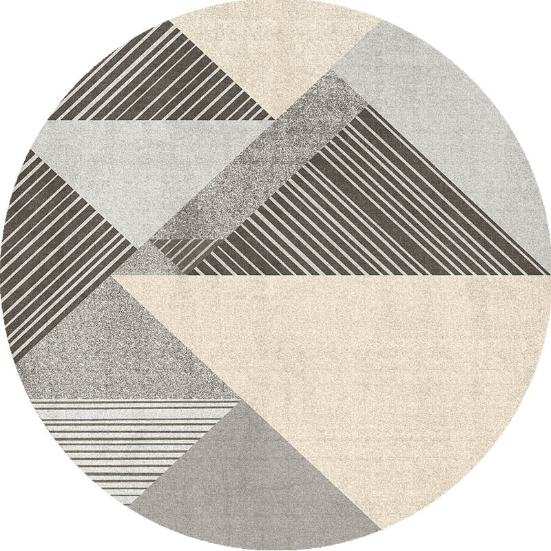 Comfort Bedroom Rug Multi Colored Geometric Print Carpet Polyster Non-Slip Backing Stain-Resistant Rug Khaki Clearhalo 'Area Rug' 'Modern' 'Rugs' Rug' 2225719