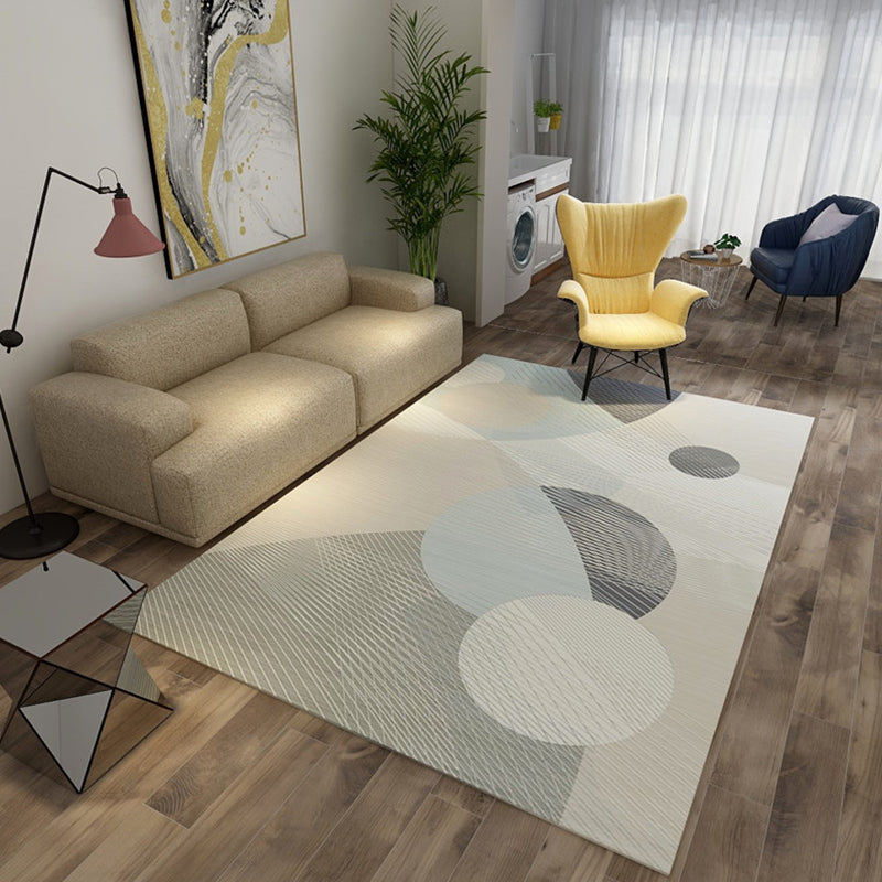 Simple Geo Pattern Rug Multi Colored Polypropylene Area Carpet Easy Care Machine Washable Rug for Living Room Gray-Pink Clearhalo 'Area Rug' 'Modern' 'Rugs' Rug' 2225750