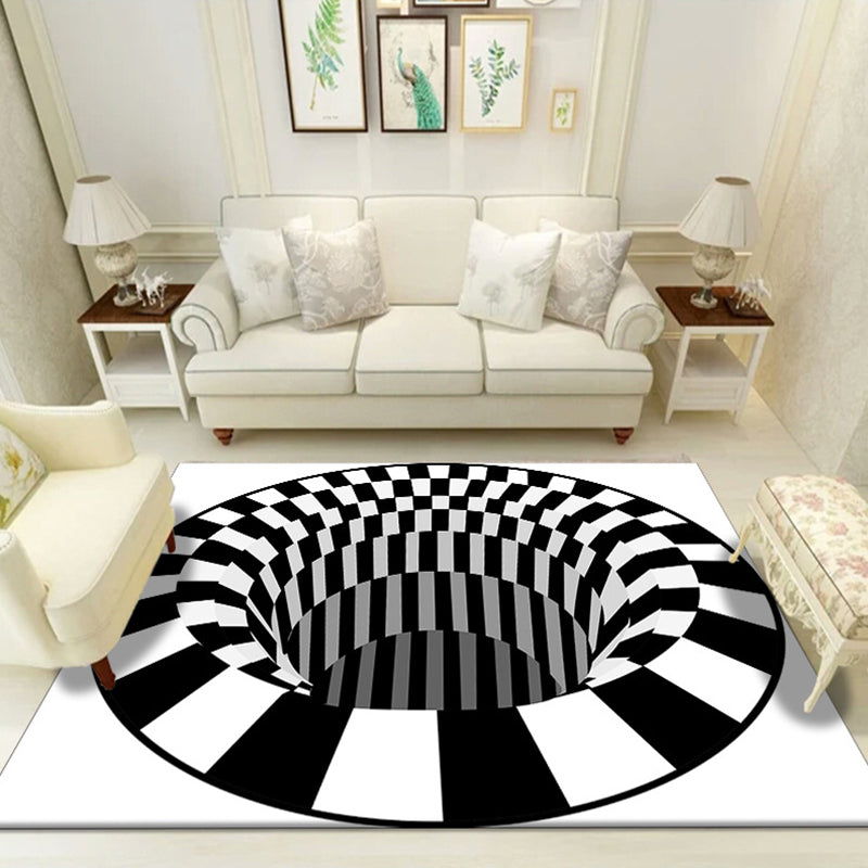 Multi Color Unique Rug Polyster 3D Checker Area Carpet Easy Care Pet Friendly Indoor Rug for Living Room Clearhalo 'Area Rug' 'Rug' 2225758