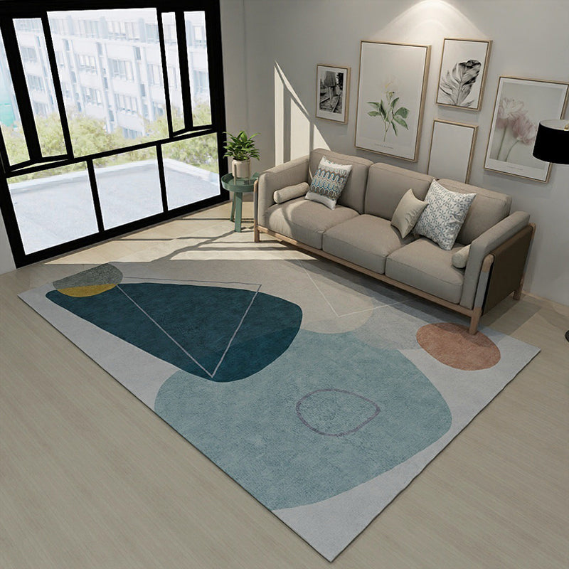 Multicolor Geometric Print Rug Synthetics Minimalist Area Carpet Easy Care Stain-Resistant Indoor Rug for Parlor Clearhalo 'Area Rug' 'Modern' 'Rugs' Rug' 2225786