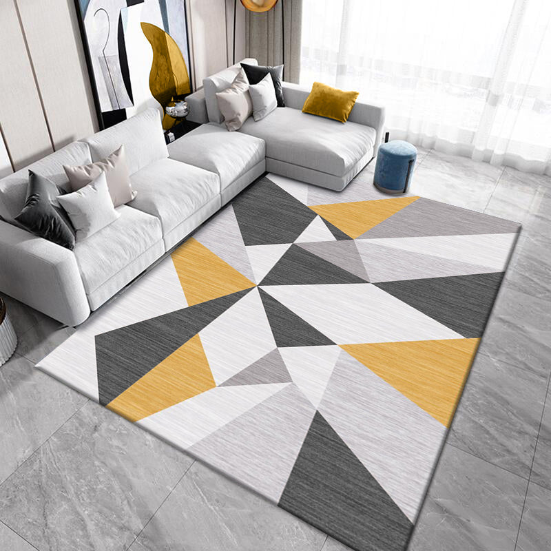 Western Bedroom Rug Multi Colored Geometric Print Carpet Cotton Blend Pet Friendly Easy Care Rug Dark Gray Clearhalo 'Area Rug' 'Modern' 'Rugs' Rug' 2225817