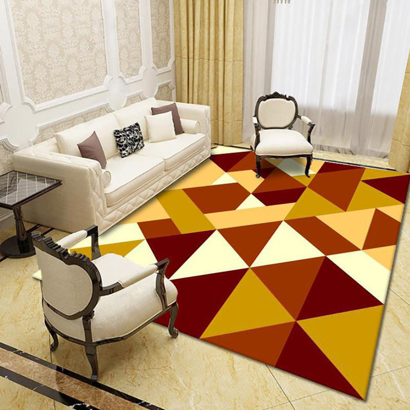 Modern Living Room Rug Multi Colored Geo Print Carpet Polypropylene Anti-Slip Pet Friendly Indoor Rug Clearhalo 'Area Rug' 'Modern' 'Rugs' Rug' 2226017