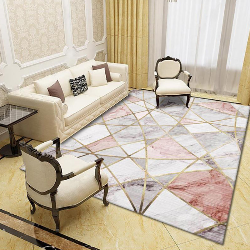 Modern Living Room Rug Multi Colored Geo Print Carpet Polypropylene Anti-Slip Pet Friendly Indoor Rug Clearhalo 'Area Rug' 'Modern' 'Rugs' Rug' 2226021