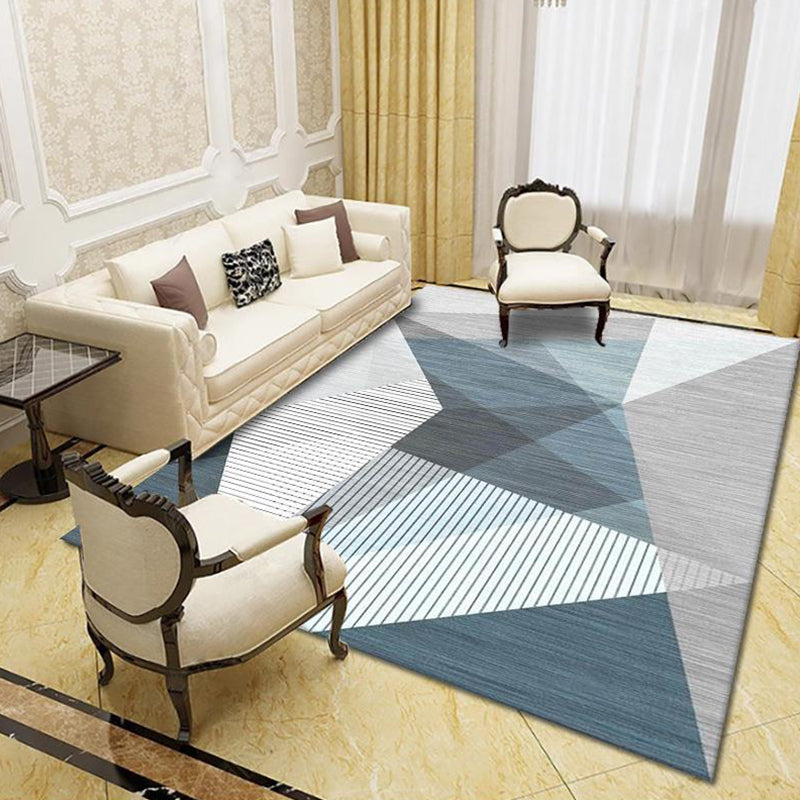 Modern Living Room Rug Multi Colored Geo Print Carpet Polypropylene Anti-Slip Pet Friendly Indoor Rug Clearhalo 'Area Rug' 'Modern' 'Rugs' Rug' 2226038