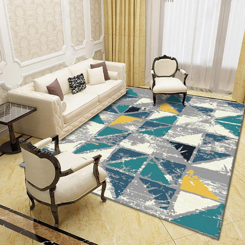 Modern Living Room Rug Multi Colored Geo Print Carpet Polypropylene Anti-Slip Pet Friendly Indoor Rug Clearhalo 'Area Rug' 'Modern' 'Rugs' Rug' 2226043