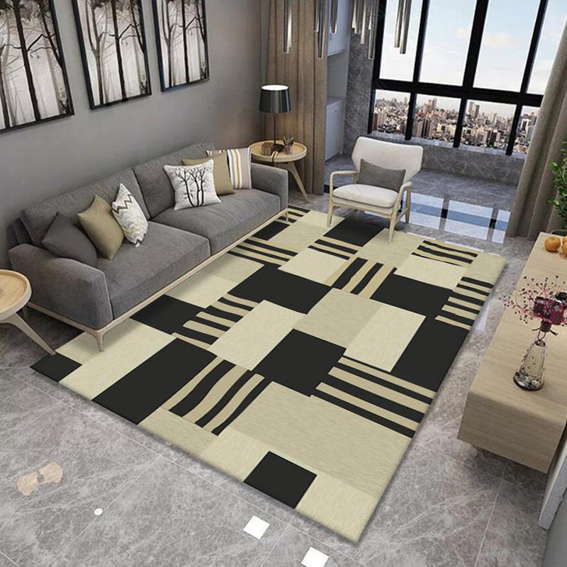 Multi-Colored Minimalist Rug Synthetics Geo Patterned Carpet Non-Slip Washable Indoor Rug for Parlor Clearhalo 'Area Rug' 'Modern' 'Rugs' Rug' 2226052