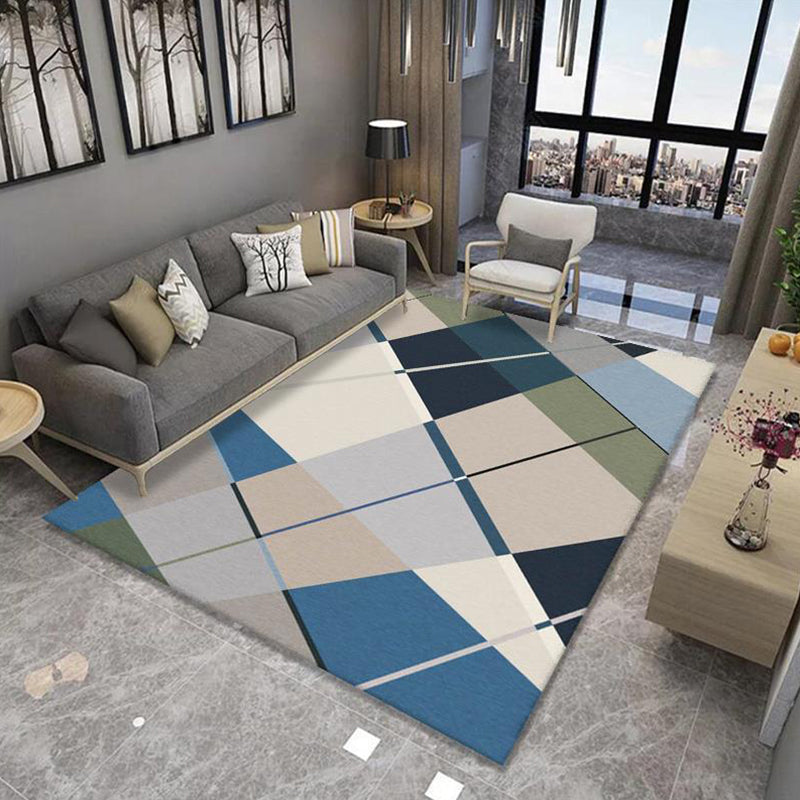 Multi-Colored Minimalist Rug Synthetics Geo Patterned Carpet Non-Slip Washable Indoor Rug for Parlor Clearhalo 'Area Rug' 'Modern' 'Rugs' Rug' 2226078