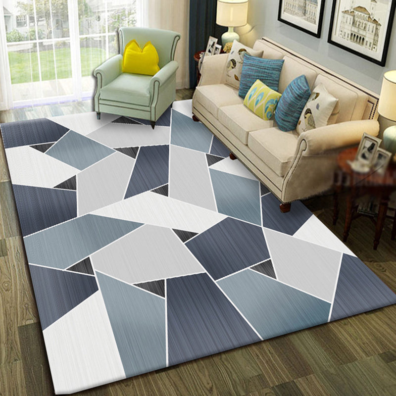 Modern Geo Pattern Rug Multi Colored Cotton Blend Area Carpet Non-Slip Pet Friendly Indoor Rug for Parlor Clearhalo 'Area Rug' 'Modern' 'Rugs' Rug' 2226483