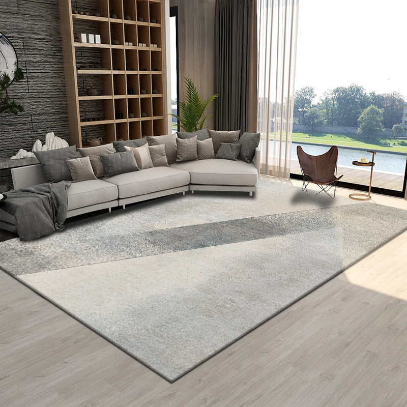 Multi Color Simple Rug Cotton Blend Geo Printed Area Rug Easy Care Anti-Slip Backing Carpet for Decoration Light Gray Clearhalo 'Area Rug' 'Modern' 'Rugs' Rug' 2226503