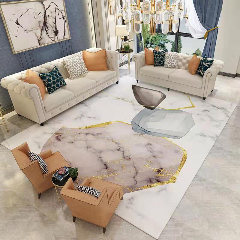 Contemporary Colorblock Rug Multi Colored Synthetics Area Carpet Pet Friendly Washable Anti-Slip Rug for Decoration Clearhalo 'Area Rug' 'Modern' 'Rugs' Rug' 2226669