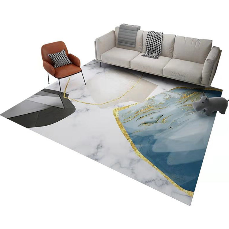 Contemporary Colorblock Rug Multi Colored Synthetics Area Carpet Pet Friendly Washable Anti-Slip Rug for Decoration Clearhalo 'Area Rug' 'Modern' 'Rugs' Rug' 2226672