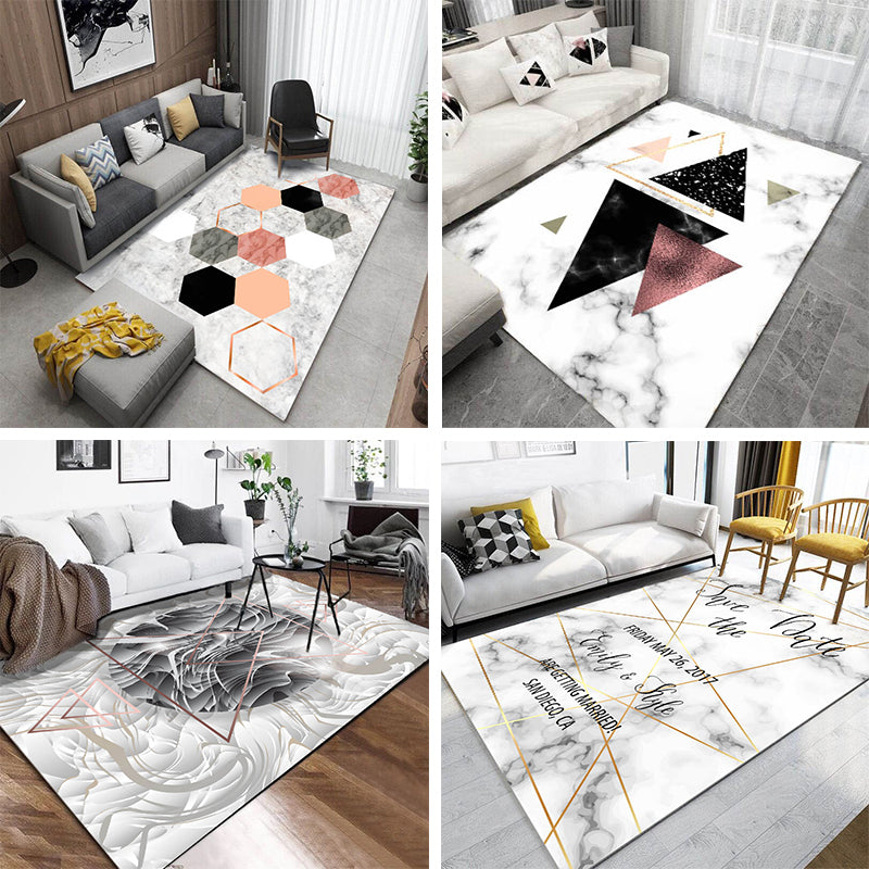 Modern Bedroom Rug Multi-Color Geometric Indoor Rug Pet Friendly Non-Slip Backing Area Carpet Clearhalo 'Area Rug' 'Modern' 'Rugs' Rug' 2226677