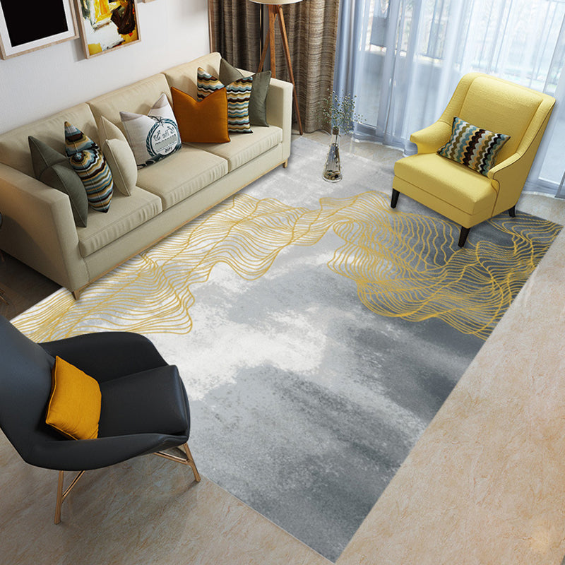 Glam Living Room Rug Multi Colored Abstract Pattern Carpet Synthetics Machine Washable Non-Slip Rug Clearhalo 'Area Rug' 'Modern' 'Rugs' Rug' 2226780