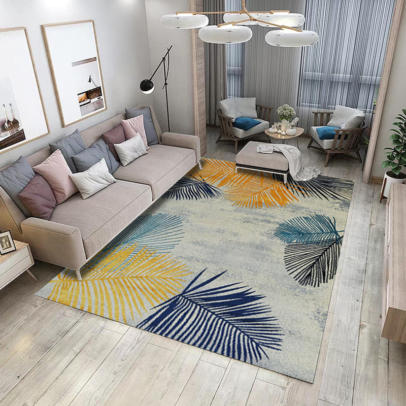 Luxury Living Room Rug Multi Color Geometric Area Rug Polypropylene Easy Care Machine Washable Carpet Yellow Clearhalo 'Area Rug' 'Modern' 'Rugs' Rug' 2226843