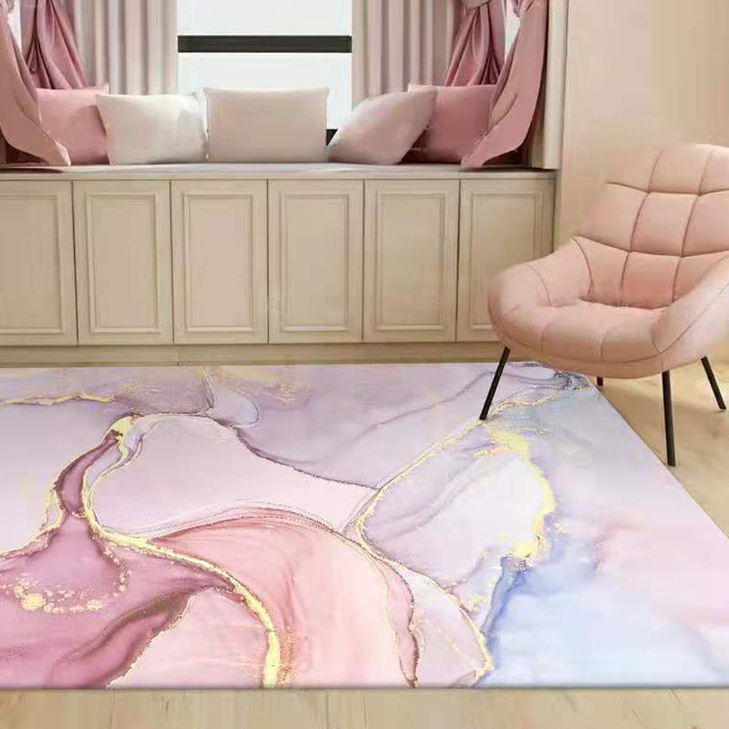 Casual Multi Color Floral Rug Synthetics Comfort Indoor Rug Pet Friendly Machine Washable Carpet for Living Room Light Purple Clearhalo 'Area Rug' 'Modern' 'Rugs' Rug' 2226946