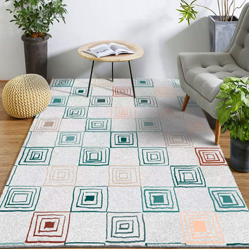 Creative Home Decoration Rug Multi Color Geometric Print Area Rug Polypropylene Anti-Slip Easy Care Carpet Green Clearhalo 'Area Rug' 'Modern' 'Rugs' Rug' 2227133