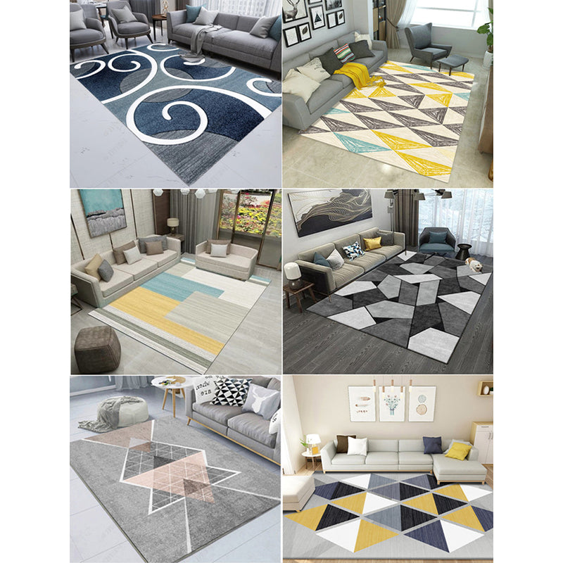 Creative Home Decoration Rug Multi Color Geometric Print Area Rug Polypropylene Anti-Slip Easy Care Carpet Clearhalo 'Area Rug' 'Modern' 'Rugs' Rug' 2227135