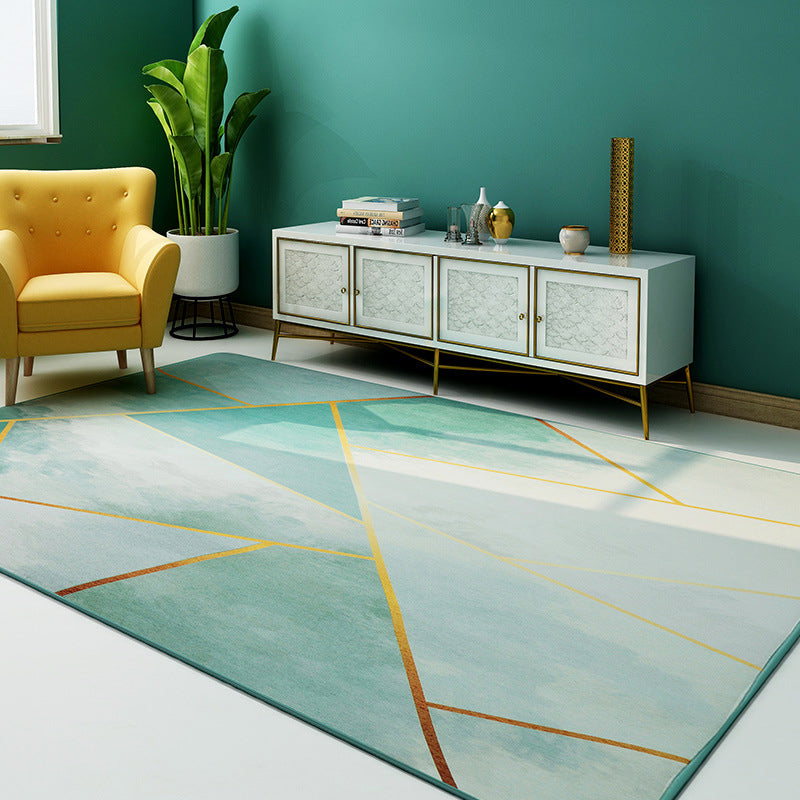 Multi Color Contemporary Rug Synthetics Geometric Print Area Carpet Non-Slip Backing Stain-Resistant Rug for Room Light Green Clearhalo 'Area Rug' 'Modern' 'Rugs' Rug' 2227231