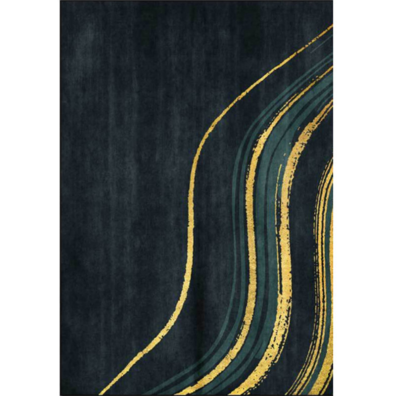 Multi Colored Abstract Rug Polypropylene Chinese Carpet Easy Care Pet Friendly Washable Indoor Rug for Decor Blackish Green Clearhalo 'Area Rug' 'Modern' 'Rugs' Rug' 2227260