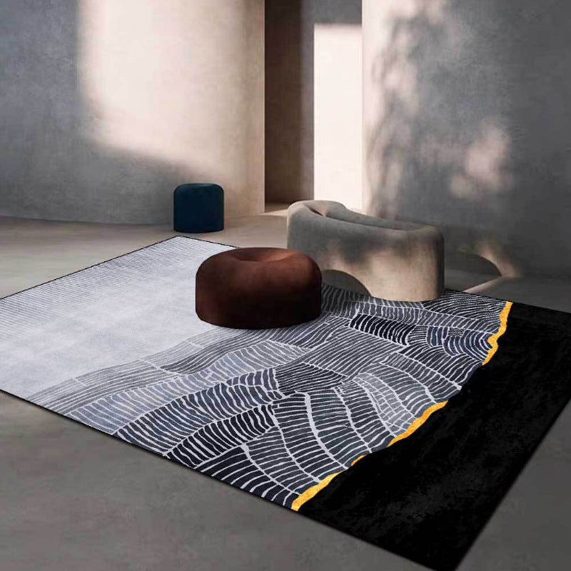 Multi Colored Abstract Rug Polypropylene Chinese Carpet Easy Care Pet Friendly Washable Indoor Rug for Decor Grey Clearhalo 'Area Rug' 'Modern' 'Rugs' Rug' 2227264