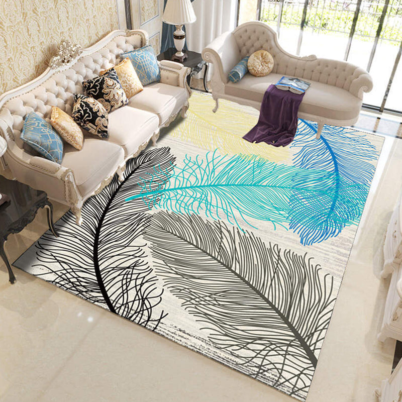 Classic Plant Print Rug Multi-Color Western Area Rug Polypropylene Easy Care Stain-Resistant Carpet for Parlor Clearhalo 'Area Rug' 'Modern' 'Rugs' Rug' 2227479